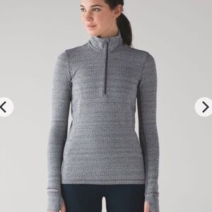 Lululemon Outrun 1/2 Zip Small Gray